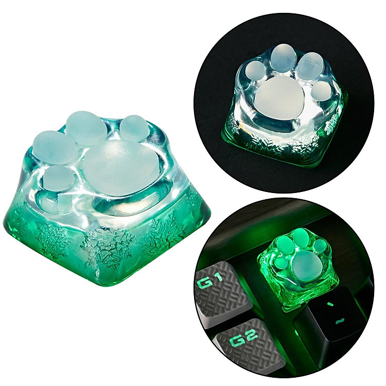 Cute 3D Clear Cat Paw Mechanical Keyboard Keycap for Cherry MX