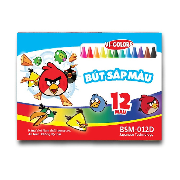 Bút sáp 12 Màu Angry Bird