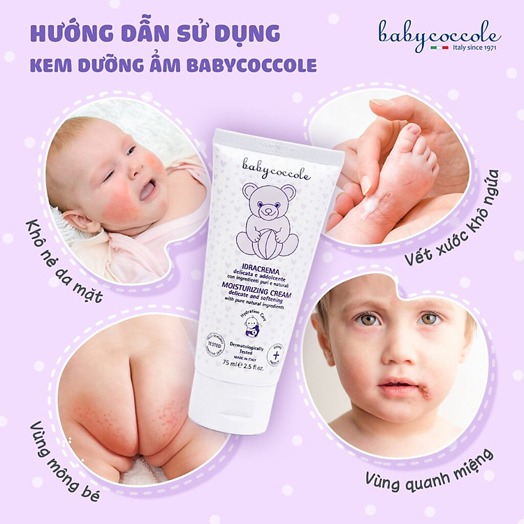 Kem dưỡng ẩm hạnh nhân Babycoccole 75ml Chính hãng Giá rẻ - Hình ảnh 5