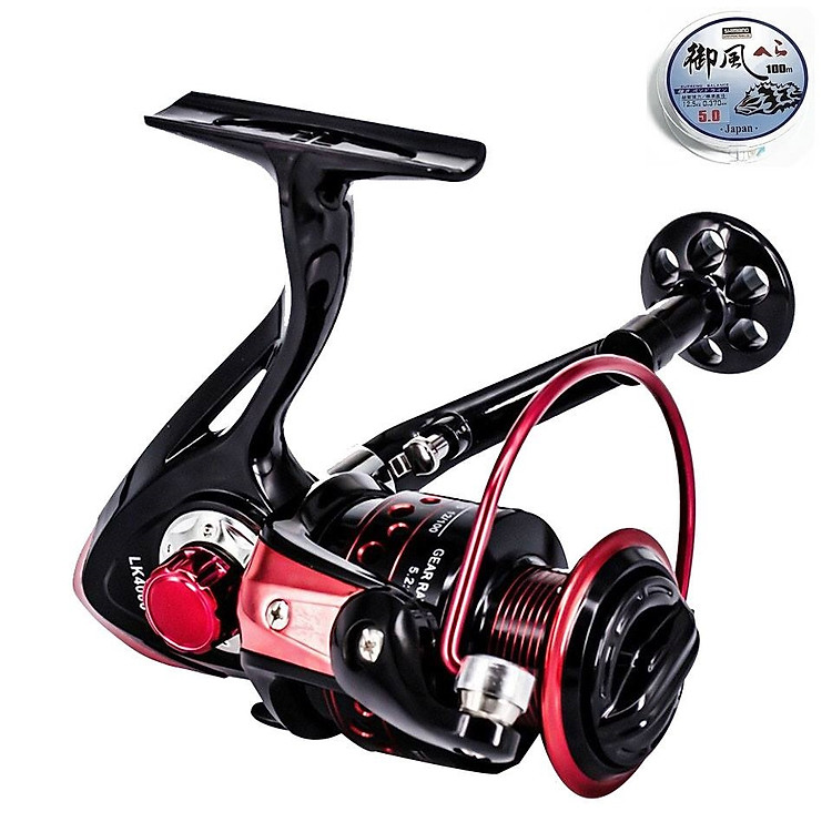 Máy câu cá kim loại cao cấp - Máy ngang LK - Máy 3000 - Tặng kèm cước MCH005