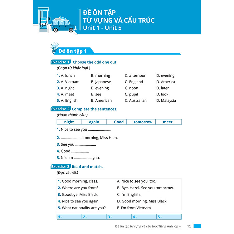 Đề Ôn Tập Từ Vựng Và Cấu Trúc Tiếng Anh Lớp 4 (Theo Chương Trình GDPT Mới) - Ảnh 7