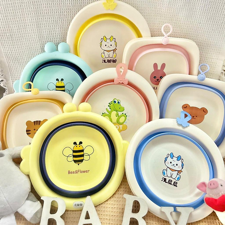 Thau Chậu Rửa Mặt Gấp Gọn Cho Bé Chính hãng Giá tốt - Hình ảnh 4