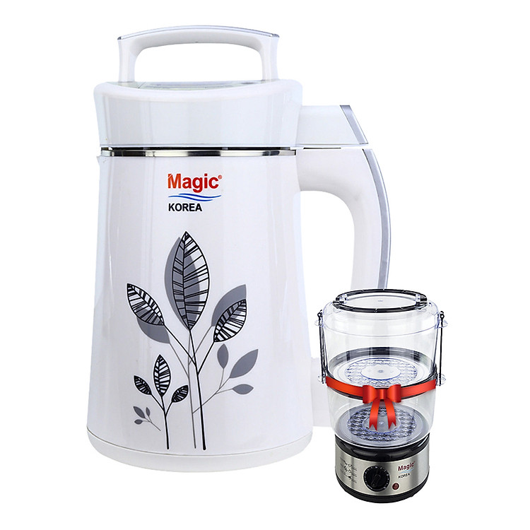 Máy Làm Sữa Đậu Nành, Xay Đa Năng Magic Korea A68 + Tặng Máy Hấp Thực Phẩm Đa Năng 02 Tầng Magic Korea A64 - Hàng Chính Hãng