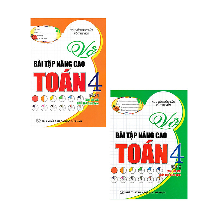 Combo Vở Bài Tập Nâng Cao Toán 4 Tập 1 + 2 (Bám Sát SGK Chân Trời Sáng Tạo)