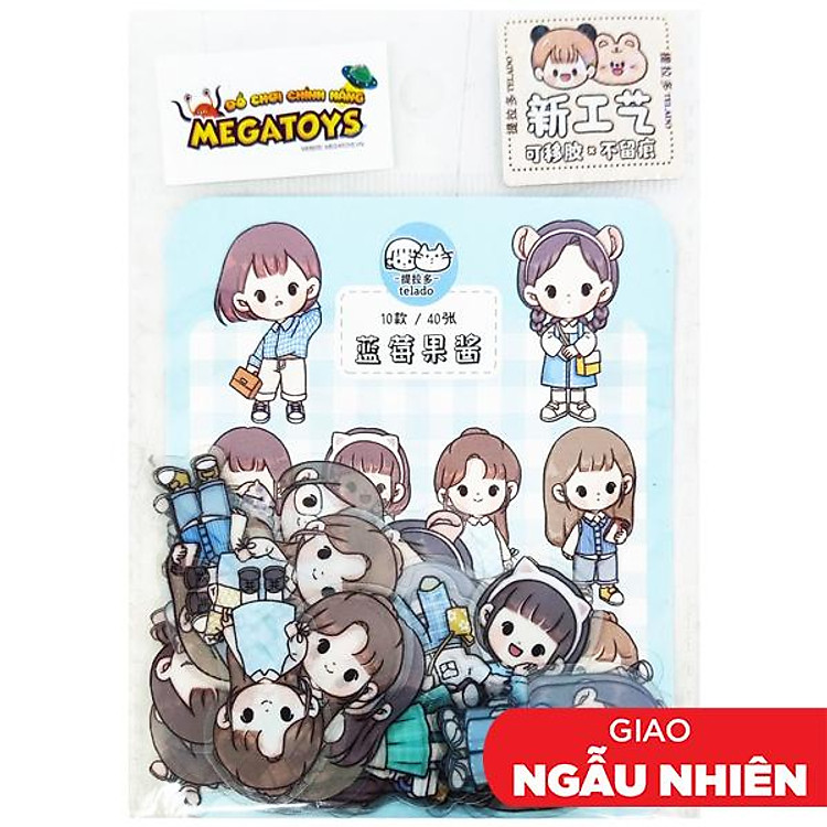 Bộ Sticker Cô Gái Abu (40 chiếc)