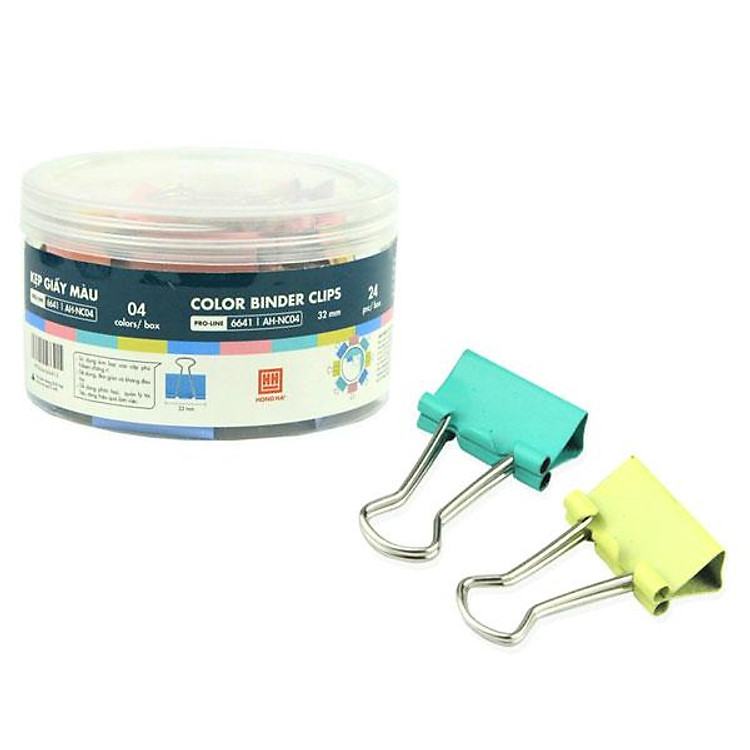 Hộp 24 Kẹp Bướm Màu 32mm