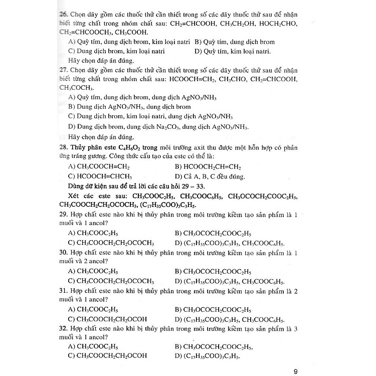 Giải Chi Tiết Câu Hỏi Trắc Nghiệm Khách Quan Hóa Học 12 - Ảnh 4