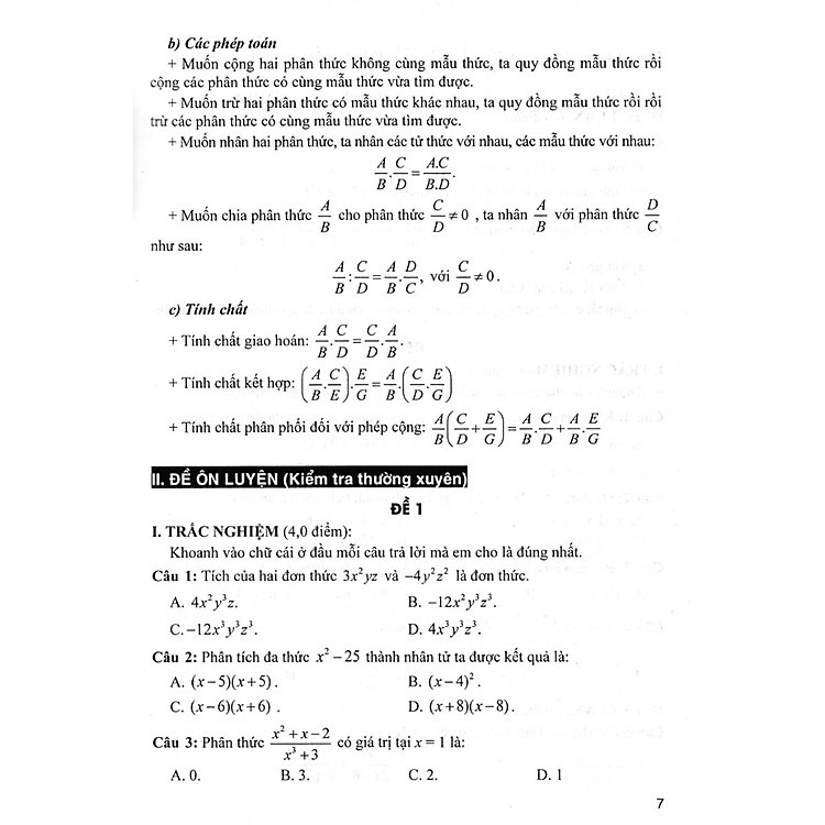 Bộ đề kiểm tra Toán 8 (bám sát SGK Chân trời sáng tạo) - Ảnh 6