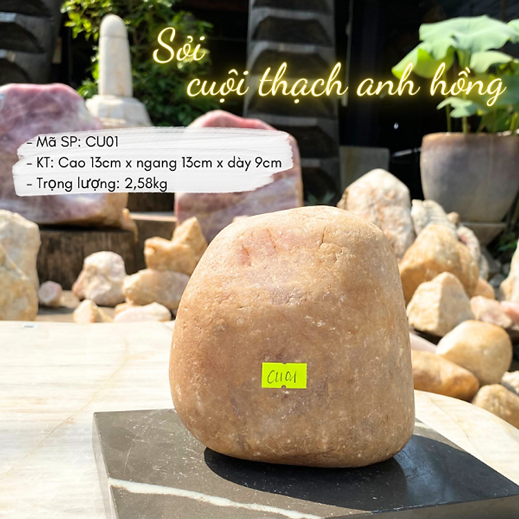 Đá cuội thạch anh NHASAN trấn trạch, điều hòa khí trường (đá thạch anh cuội suối)