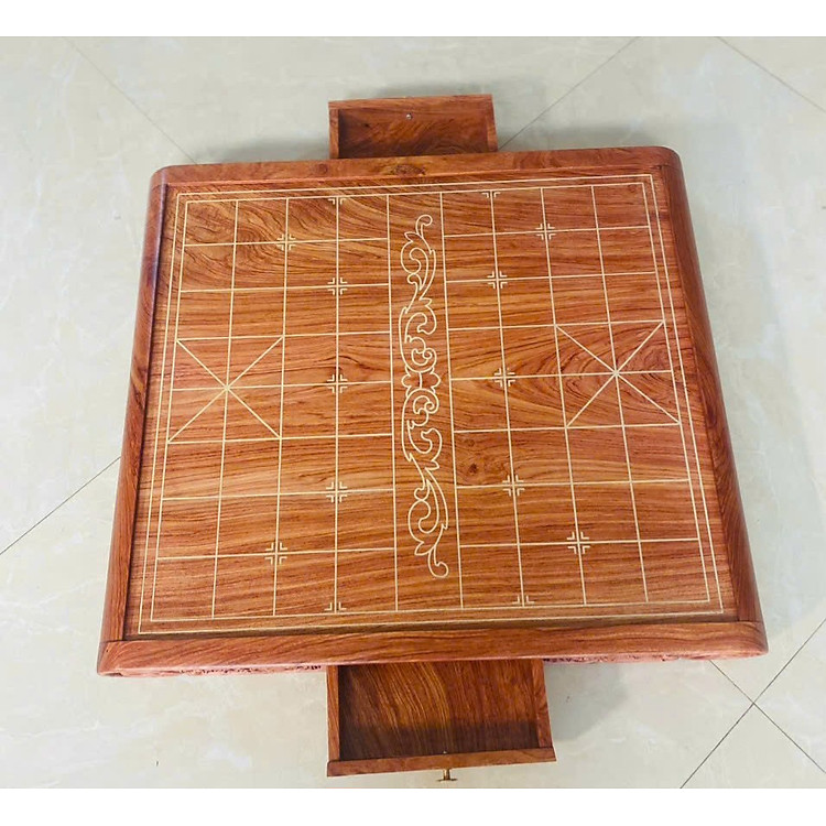 Bàn cờ tướng gỗ hương đá đẹp Chính hãng Tiết kiệm - Hình ảnh 3