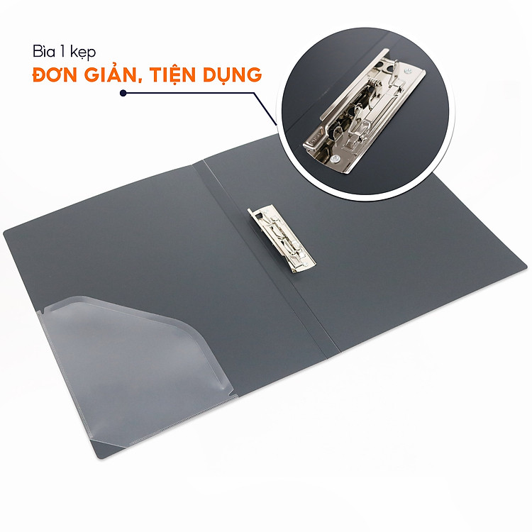 Bìa Kẹp File Tài Liệu Switch OFF AO+ (A4, gáy 15mm, đen) - Ảnh 2