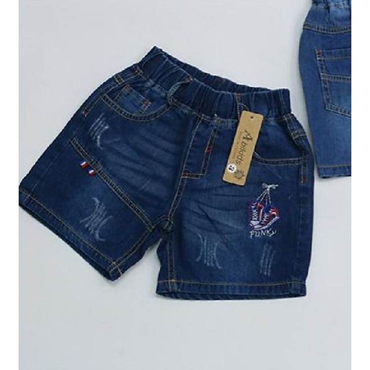 Quần short jean cho bé trai 1-8 tuổi