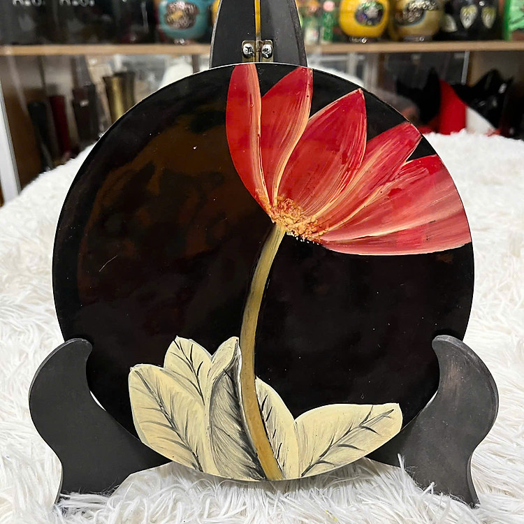 Dĩa Sơn Mài Thanh Bình (Size 20 cm)