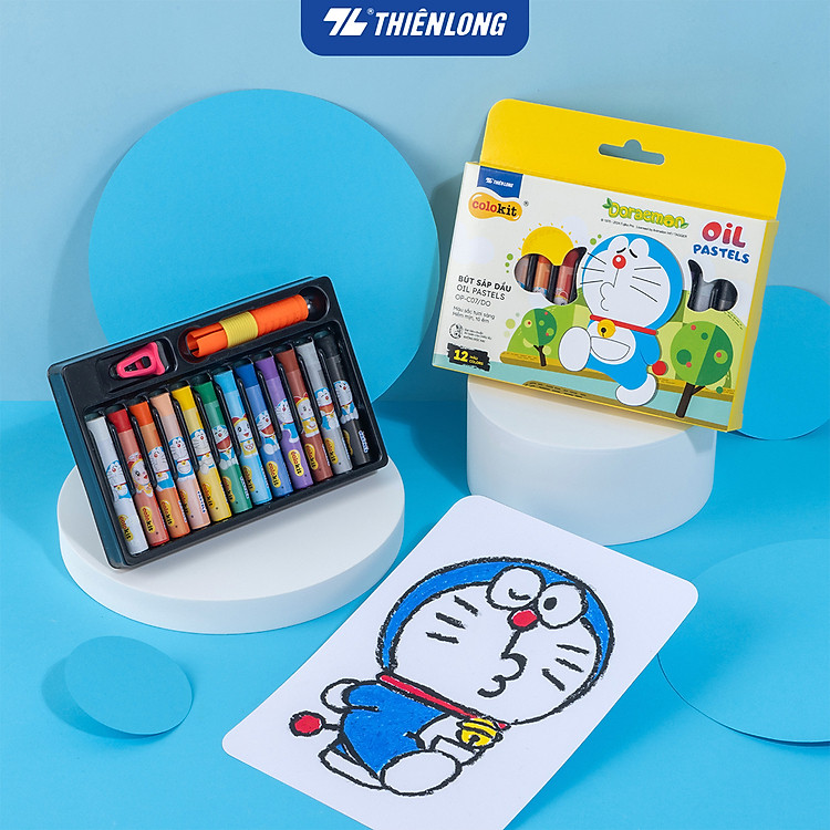 Bút Sáp Dầu Colokit Doraemon OP-C07 - Ảnh 6