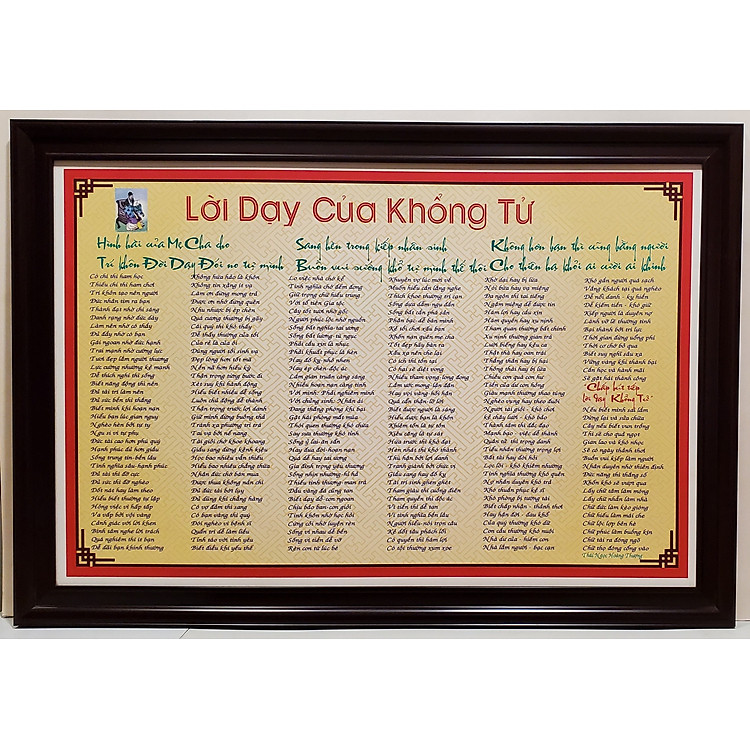 Tranh chữ- Lời dạy của Khổng Tử