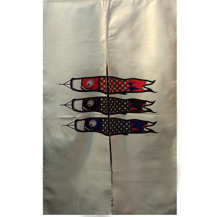 Màn rèm noren Nhật Bản 85x140cm - Cá chép ngang