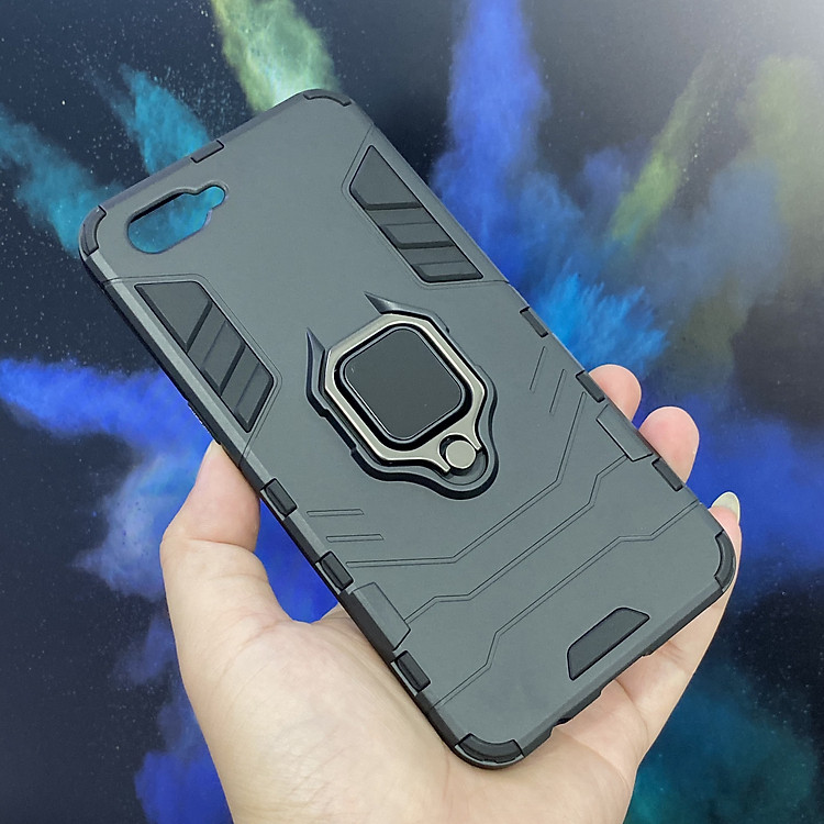 Ốp lưng cho OPPO A5 - A3S iRON - MAN IRING Nhựa PC cứng viền dẻo chống sốc