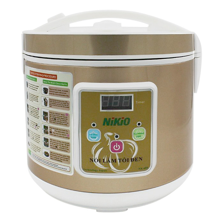 Máy Làm Tỏi Đen Nikio NK-688 - Nồi Ủ Tỏi Đen Cao Cấp, Công Nghệ Nhật Bản, Làm Tỏi Và Sấy Khô Tự Động, Tỉ Lệ Thành Công 99%, Tỏi Thơm Ngon Chuẩn Vị - Dung Tích 5 Lít, Làm Được 1.5 Kg Tỏi - Hàng Chính Hãng (5L) - Hàng chính hãng