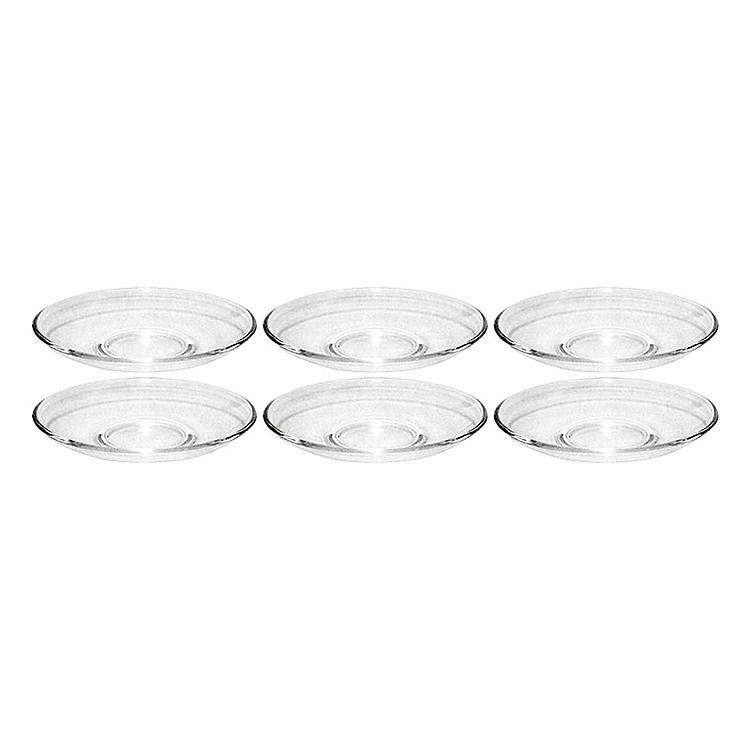 Bộ dĩa 6 cái Union Glass 325 Dĩa caphê 140ml không ngã màu, chính hảng UNION thái lan