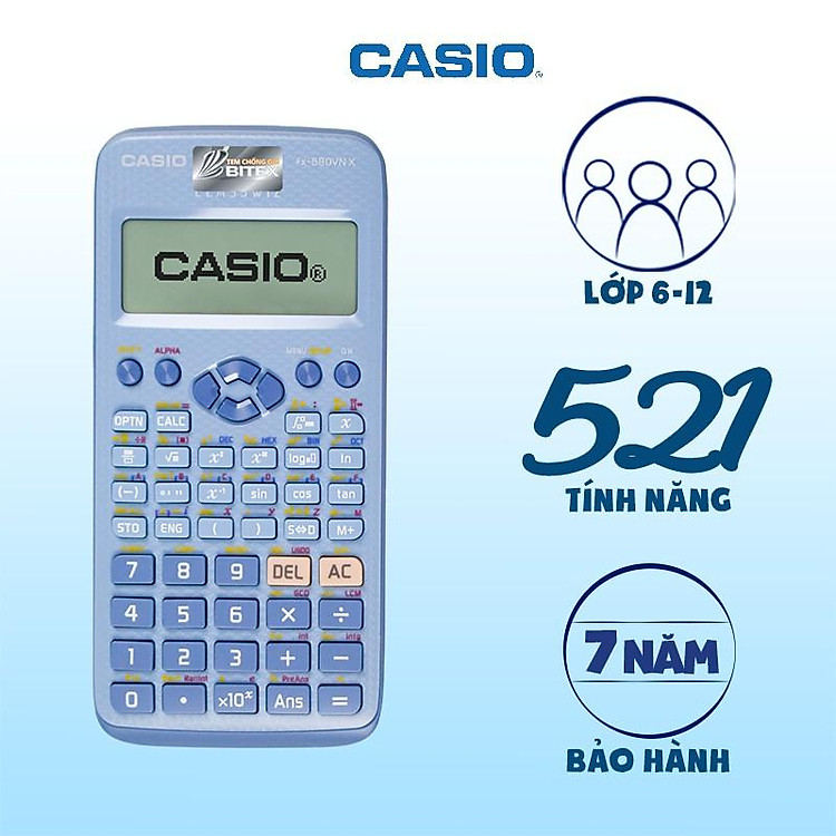 Máy Tính Casio FX-580 VNX Sắc Màu – Xanh Cá Tính