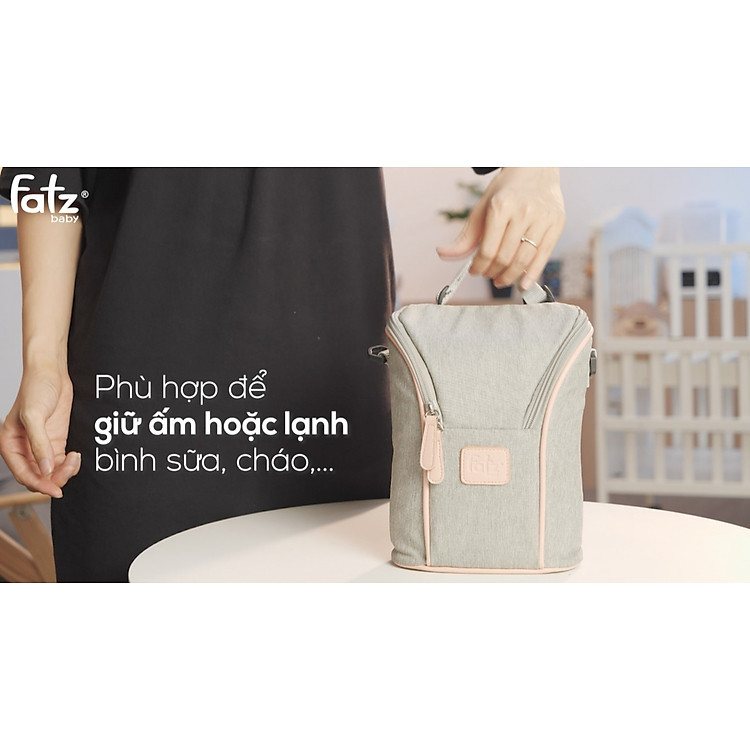 Túi giữ nhiệt bình sữa đôi + tặng zipper Chính hãng Giá tốt - Hình ảnh 3