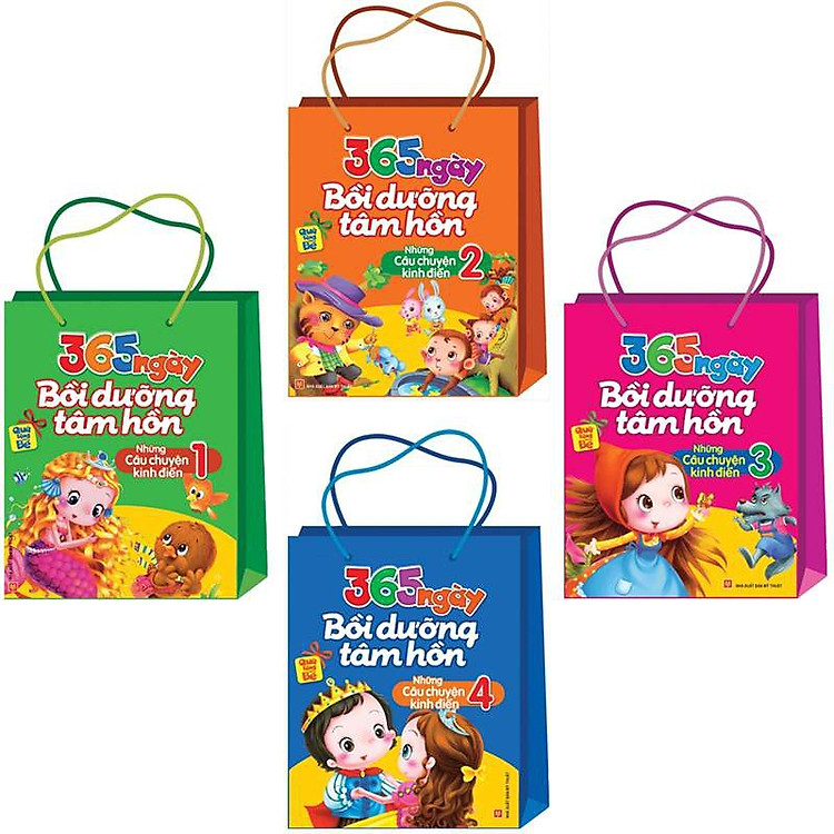 Combo trọn bộ 4 túi Những Câu Chuyện Kinh Điển từ 1 - 4 tặng cuốn rèn luyện kĩ năng cho bé