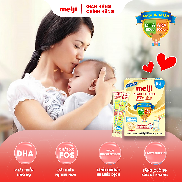 Meiji Infant Formula EZcube 540g Chính Hãng Tin cậy Giá tốt - Hình ảnh 3