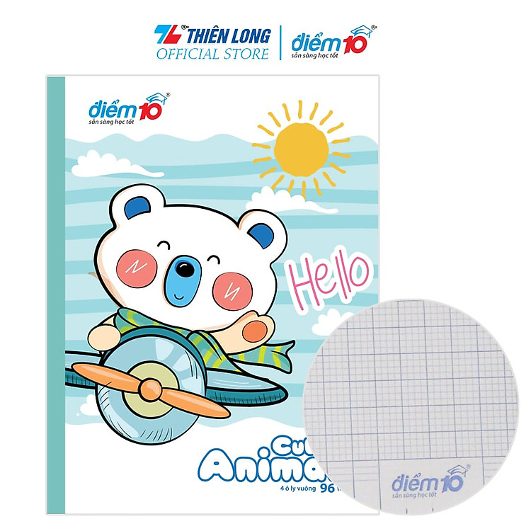 Lốc 5 Tập Học Sinh 96 Trang 4 Ô Ly Vuông 70 gsm Điểm 10 - Ảnh 4