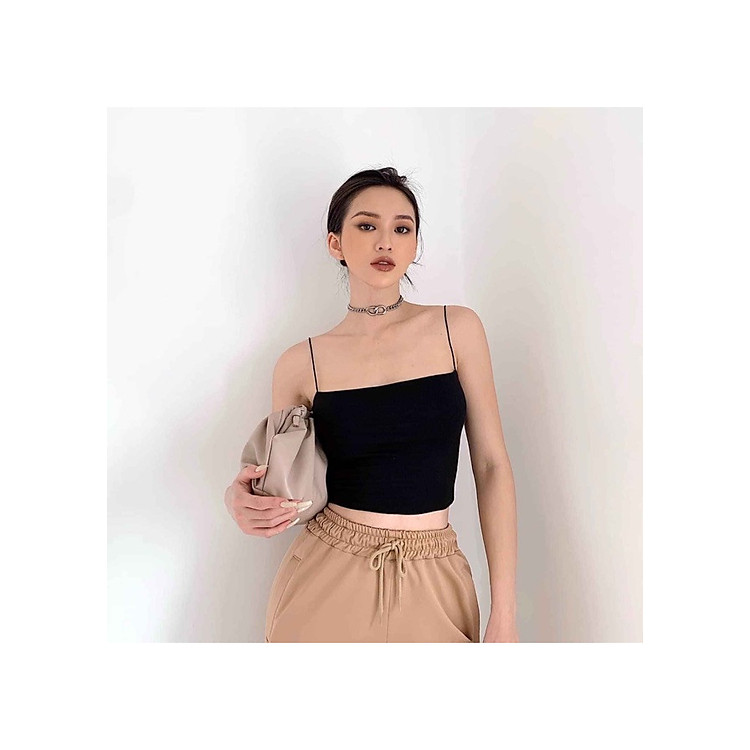 Áo 2 dây sợi bún croptop hàng loại 1 dầy dặn