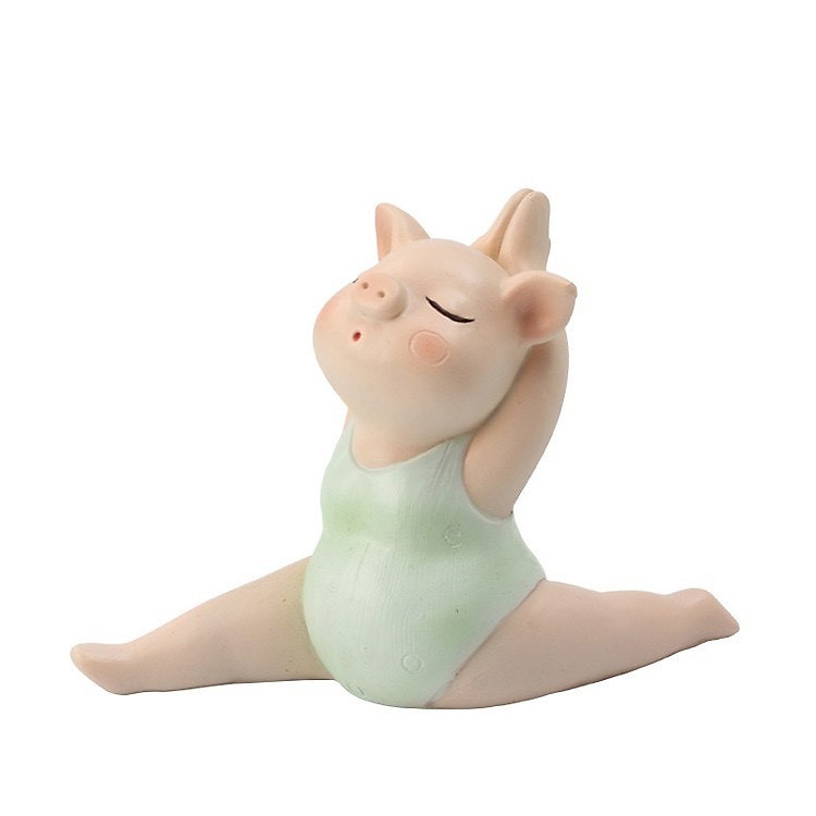 Tượng trang trí nội thất heo tập YOGA