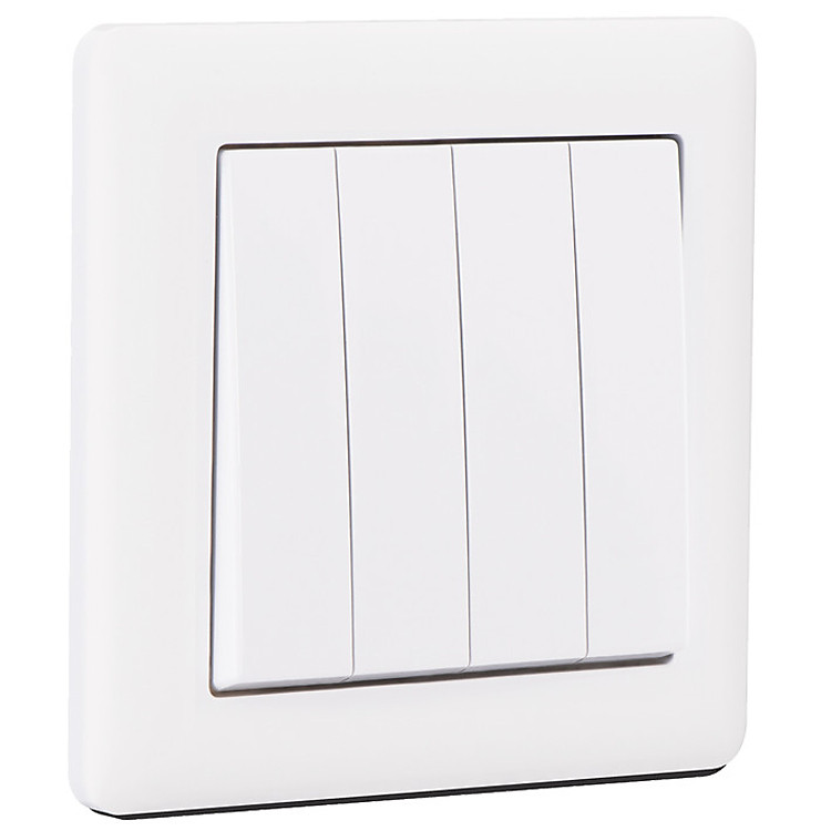 CÔNG TẮC BỐN 1 CHIỀU BR010401 - Chuẩn Anh (Bristish Standard/BS) MAKEL - Thổ Nhĩ Kỳ - Loại công tắc thông dụng, đóng ngắt mạch điện độc lập, dòng điện định mức 20A, phù hợp mọi không gian và mọi công trình