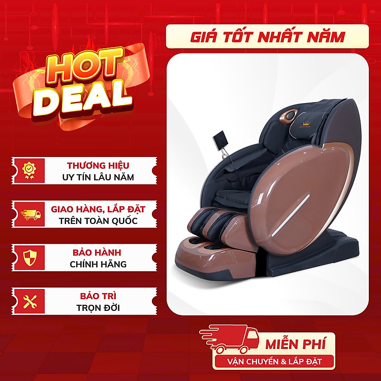 Ghế massage cao cấp S600 Lux - Điều khiển giọng nói - Thư giãn toàn diện 20 bài tập chuyên biệt