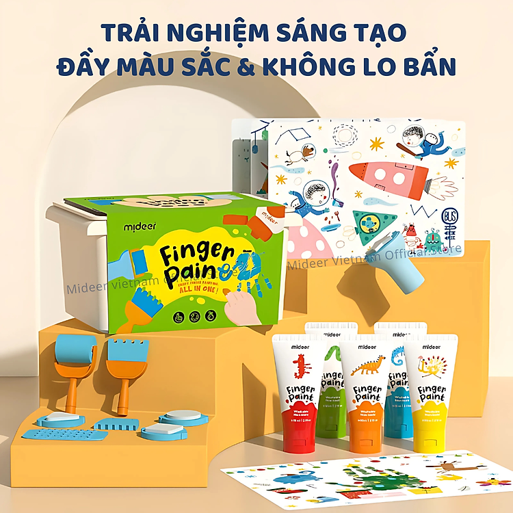 Bộ Finger Paint Mideer an toàn cho bé Chính hãng Giá tốt - Hình ảnh 4