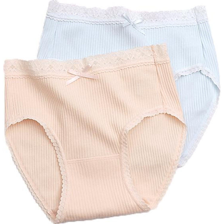 Combo 2 Quần chip nữ, quần lót gân tăm gen nhẹ - ZQG01 (Giao màu ngẫu nhiên)