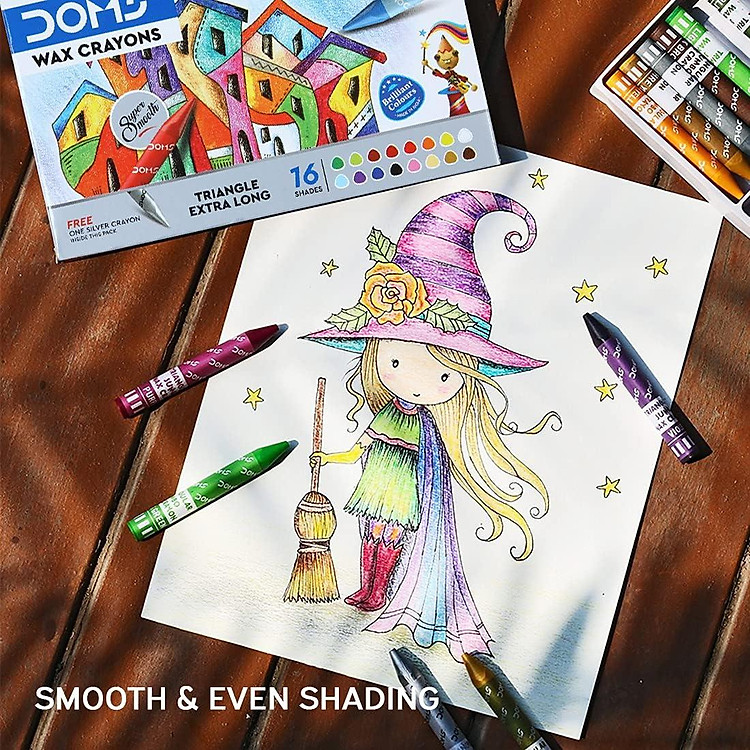 Bút Sáp Màu Triangle Extra Long DOMS 8100 (12 chiếc) - Ảnh 6