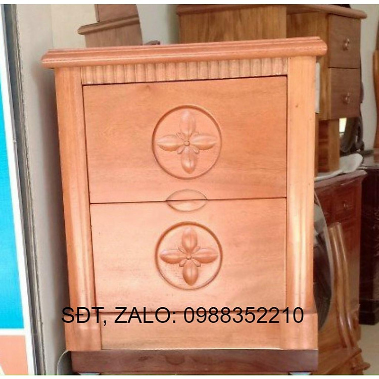 Tủ đầu giường gỗ xoan đào kiểm hàng khi nhận