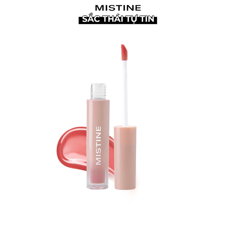 Son bóng, lâu trôi, bền màu đến 9h, dưỡng ẩm giúp môi căng mọng Mistine Choose Me Long Watering Lip Gloss 1.6g No.01