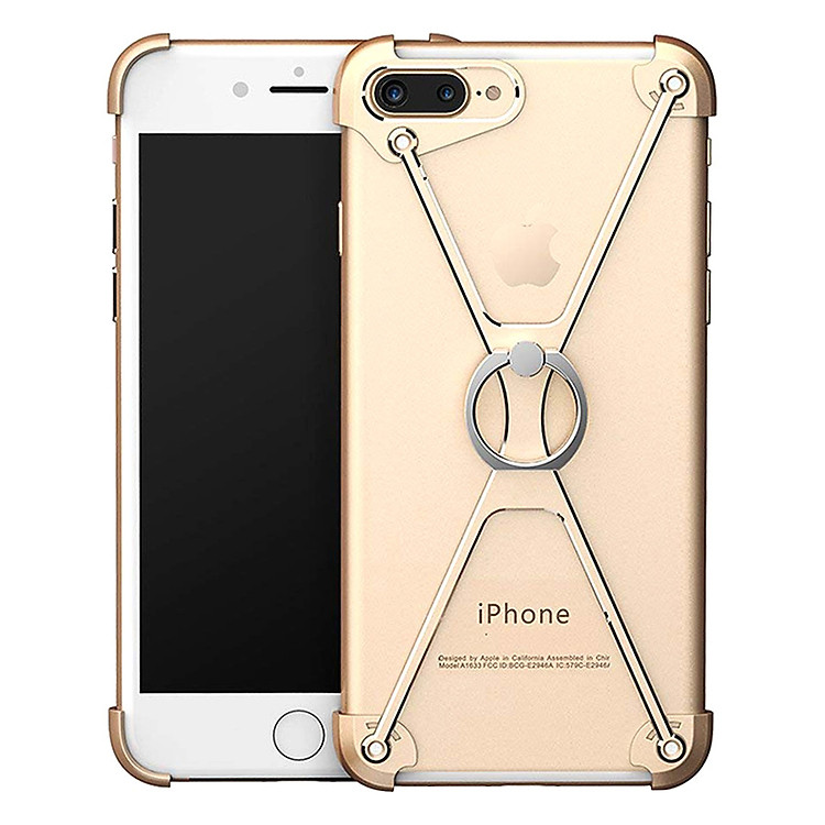 Ốp Lưng iPhone 7 Plus Viền Chữ X Kim Loại