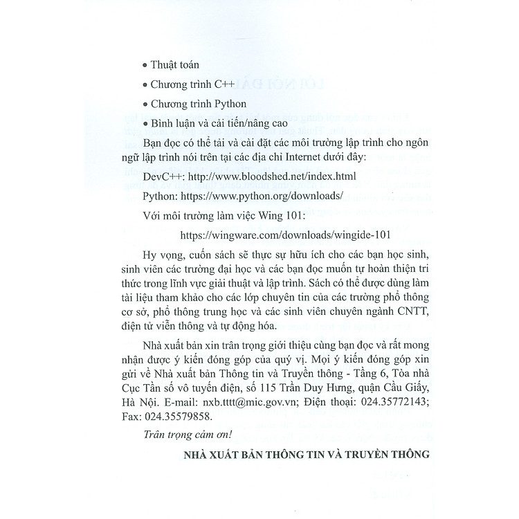 SÁNG TẠO TRONG THUẬT TOÁN VÀ LẬP TRÌNH VỚI C++ VÀ PYTHON - TẬP 7 - Ảnh 2