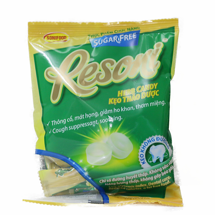 Kẹo thảo dược Resoni - Thực phẩm chức năng dành cho người ăn kiêng, tiểu đường (túi 60g)