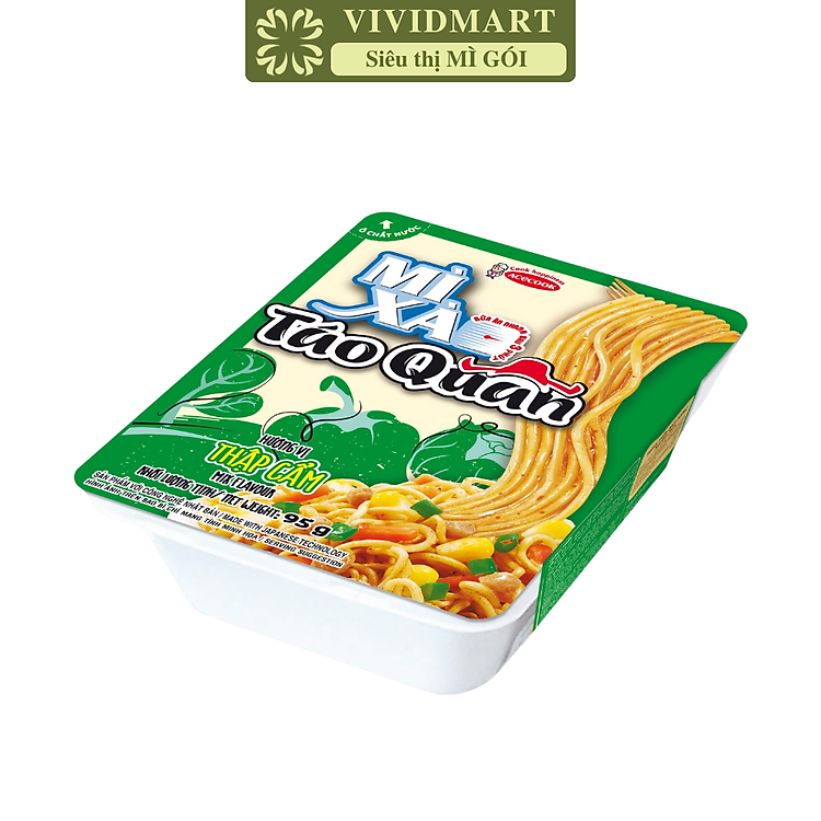 ACECOOK - Mì xào Táo Quân hương vị Thập cẩm, Mì Táo Quân xanh, Mì Táo quân thập cẩm, Mì khay Táo Quân thập cẩm (85g/ khay)
