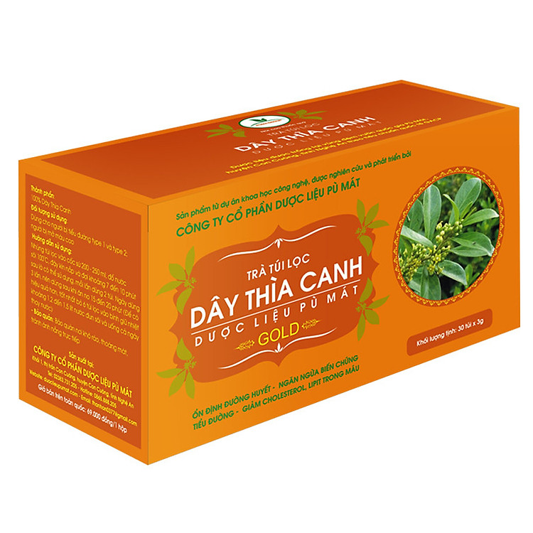 Combo 6 hộp Thực phẩm chức năng trà túi lọc Dây Thìa Canh cho người tiểu đường - Dược Liệu Pù Mát