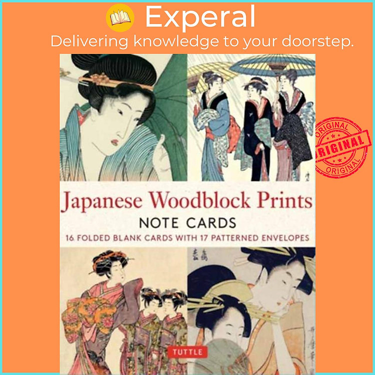 Sách - Japanese Woodblock Prints, 16 Note Cards - 16 Different Blank Cards with by Tuttle Studio (UK edition, paperback)