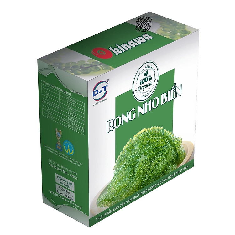 Rong nho khô Okinawa - Hộp 120g (5 gói)