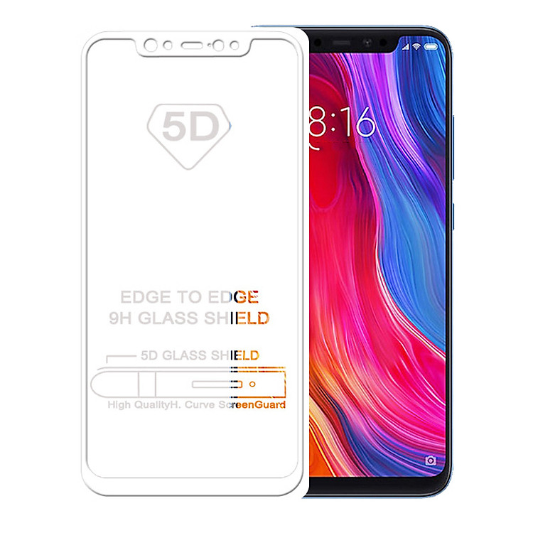 Kính cường lực 5D Xiaomi Mi 8 Full màn hình