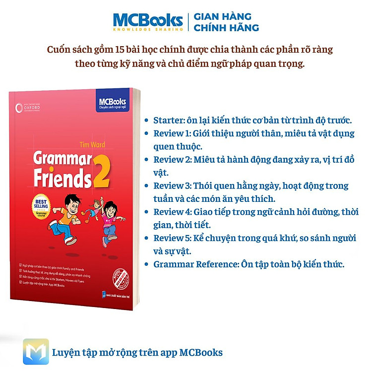Sách - Combo Grammar Friends - Tài liệu học Tiếng Anh chuẩn quốc tế Tiểu học và THCS