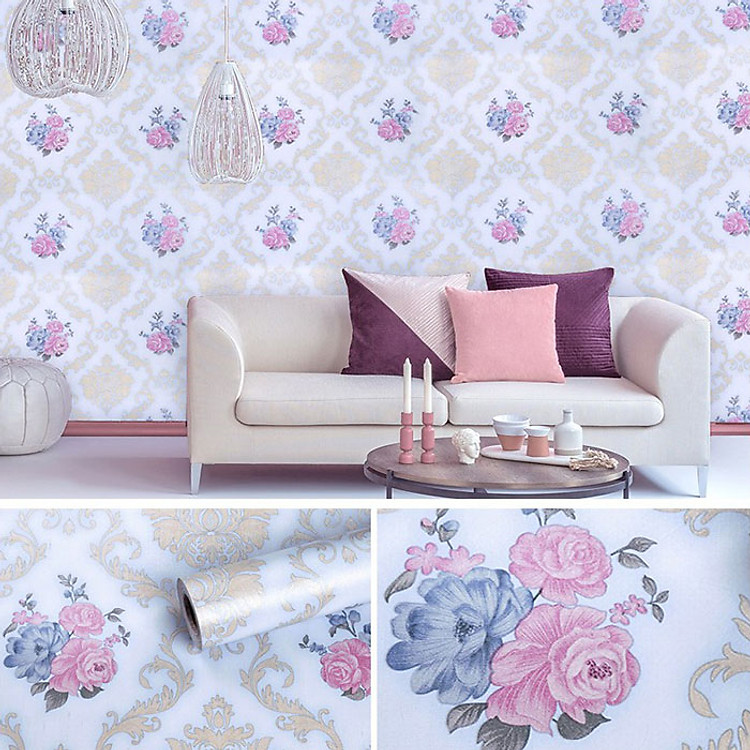 10m Giấy dán tường hoa tím C0045