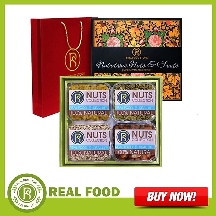 Hộp Quà Sức Khỏe: Thượng Phẩm 4 Món Real Food Store (Tặng kèm túi đựng quà)