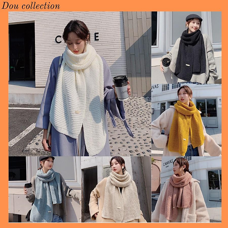 Khăn Choàng Cổ Len (Khăn Cashmere Len) Cao Cấp Giữ Ấm Mùa Đông - 40x180cm - Handmade - Mã LN004