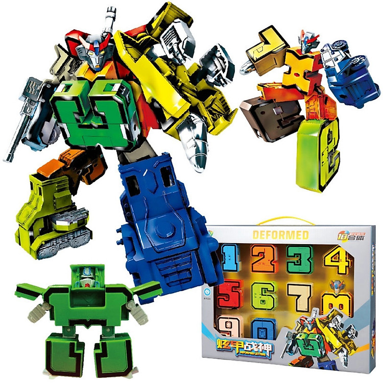 Robot Biến Hình Số - Chất Liệu ABS Cao Cấp - Đồ Chơi Lắp Ráp HT SYS Giúp Bé Phát Triển Trí Tuệ - Hàng Chính Hãng